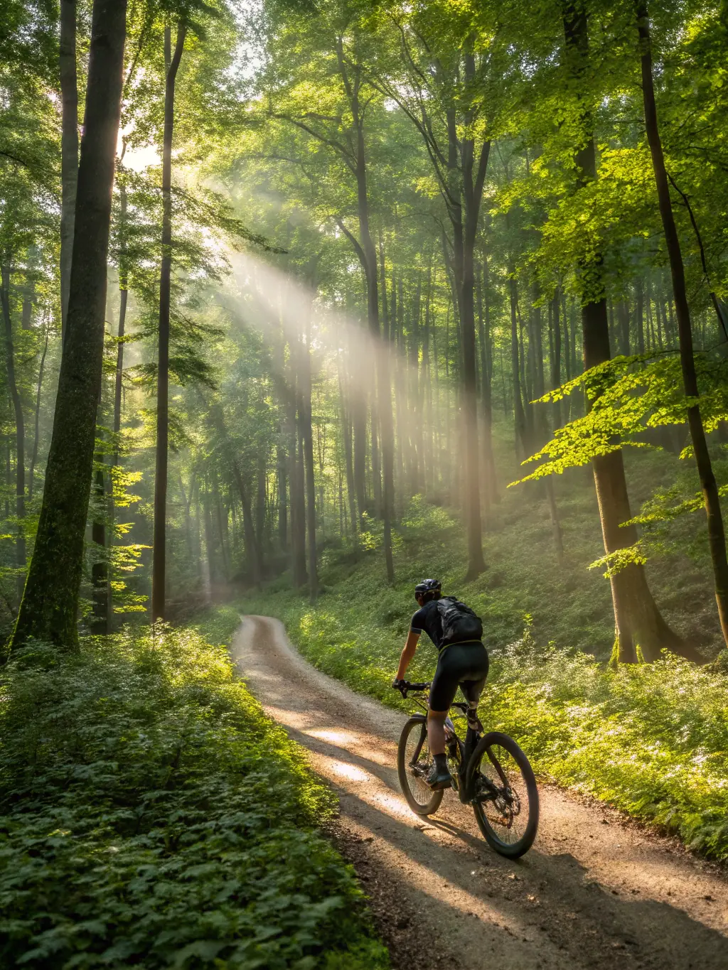 A rugged electric mountain bike with knobby tires and a powerful motor, climbing a steep, rocky trail in a lush Thai forest.
